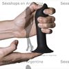 Dildo negro con sopapa flexible